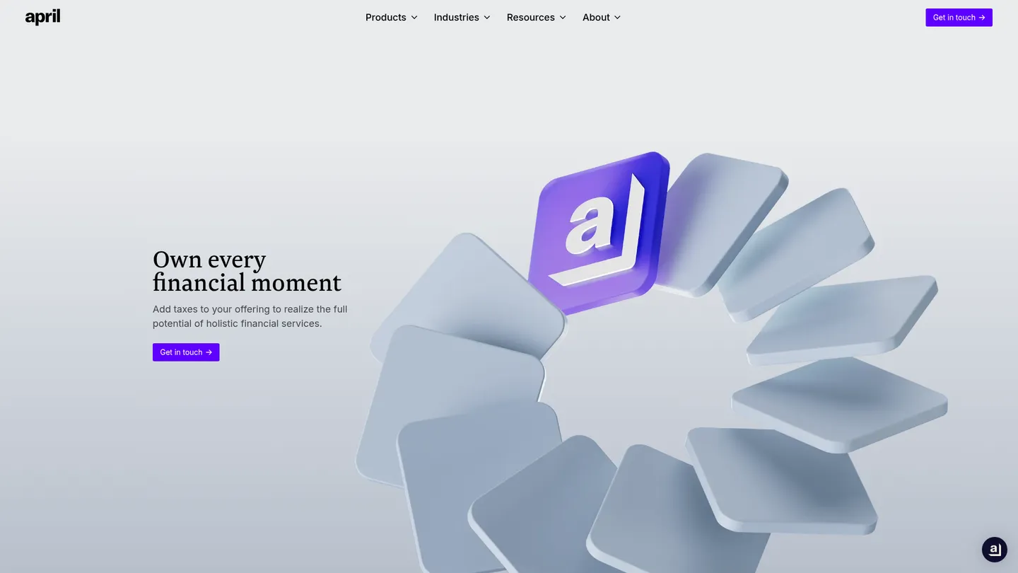 april website homepage