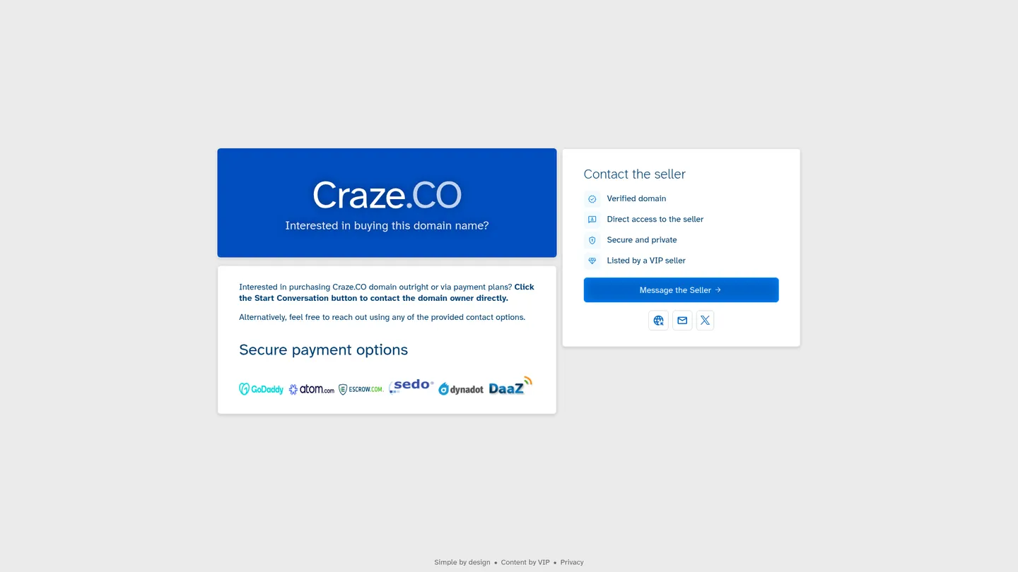 Craze website homepage