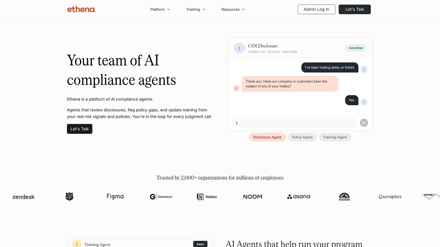 Ethena website homepage