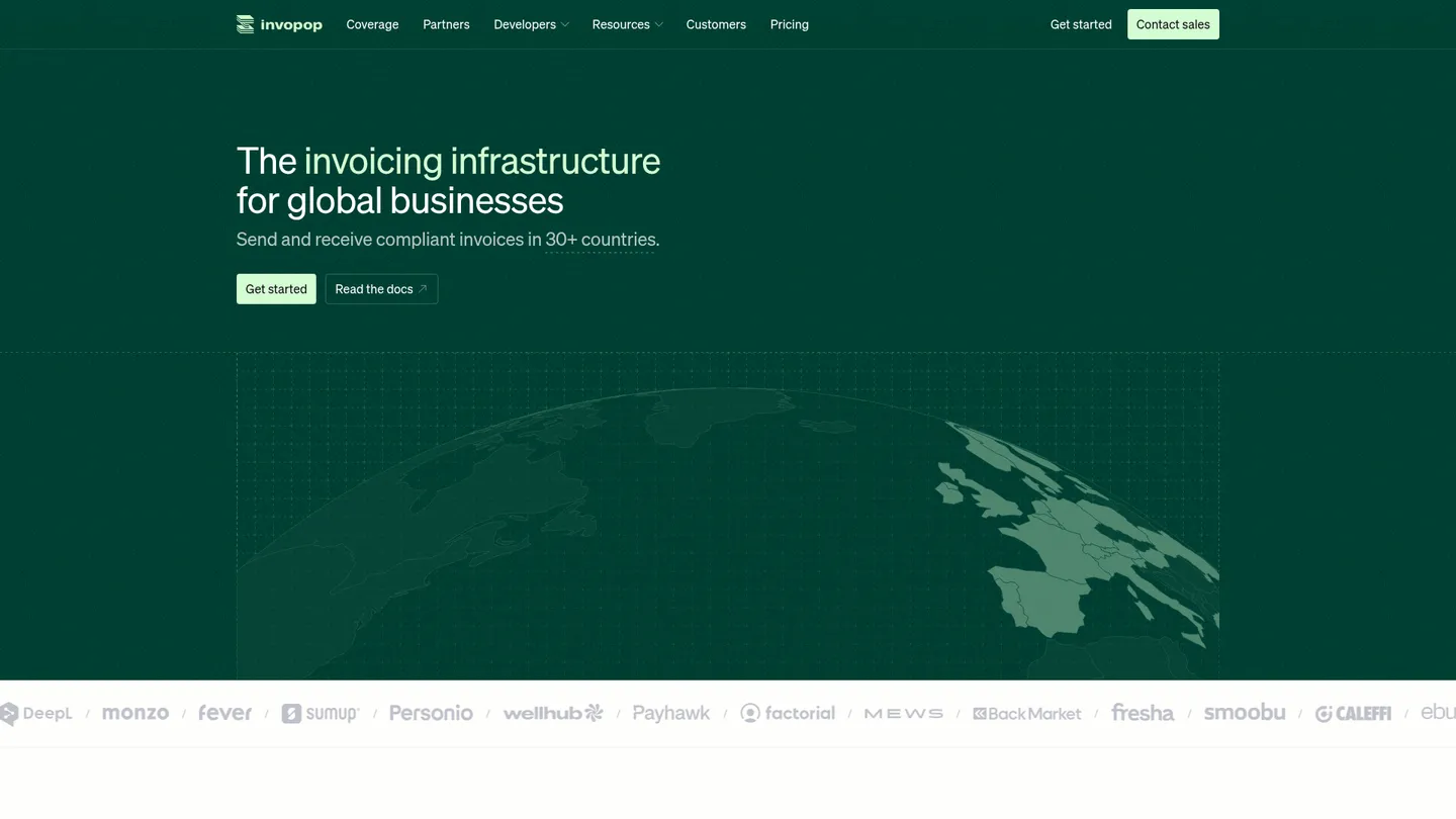 Invopop website homepage