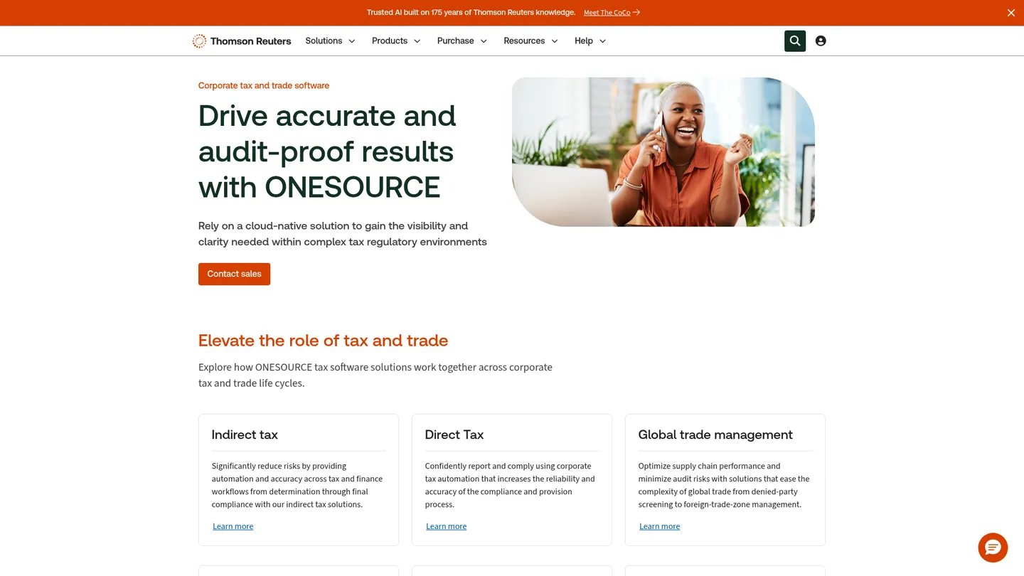 ONESOURCE website homepage