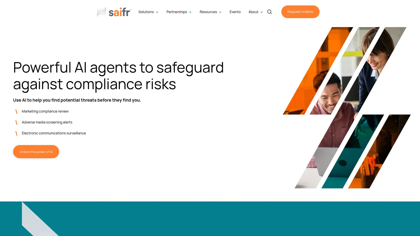 Saifr website homepage