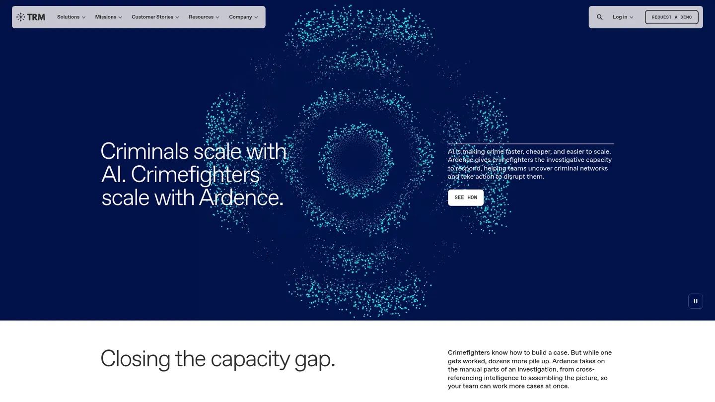 TRM Labs website homepage