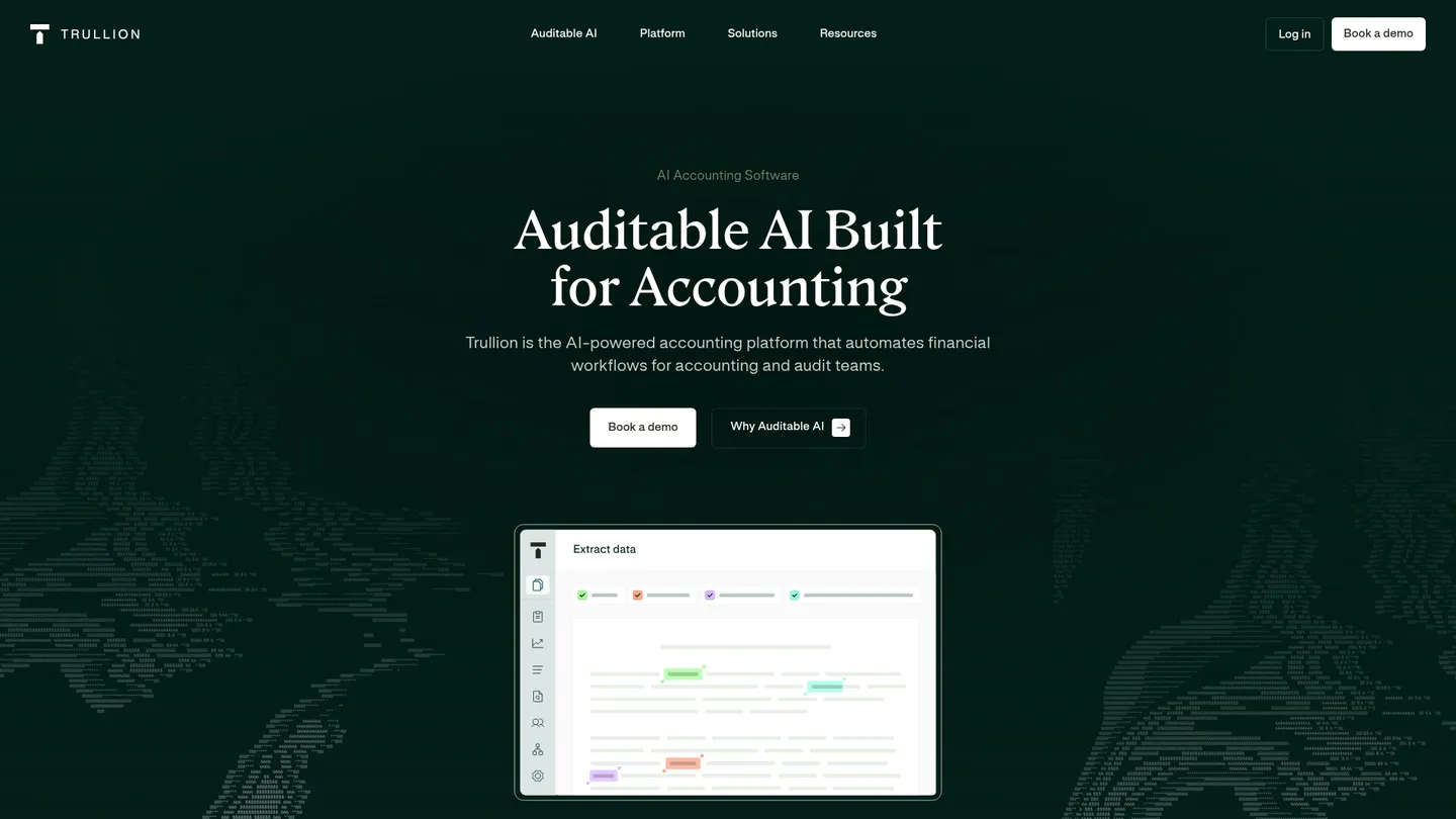 Trullion website homepage